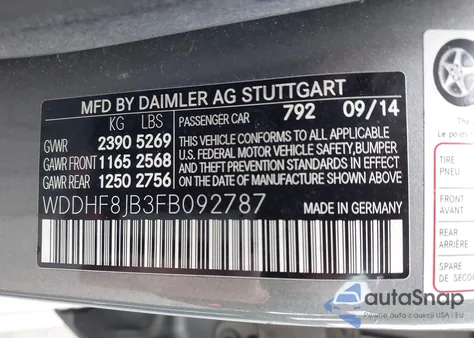 2015 Mercedes-Benz E 350 4Matic из США, поврежденный, VIN WDDHF8JB3FB092787